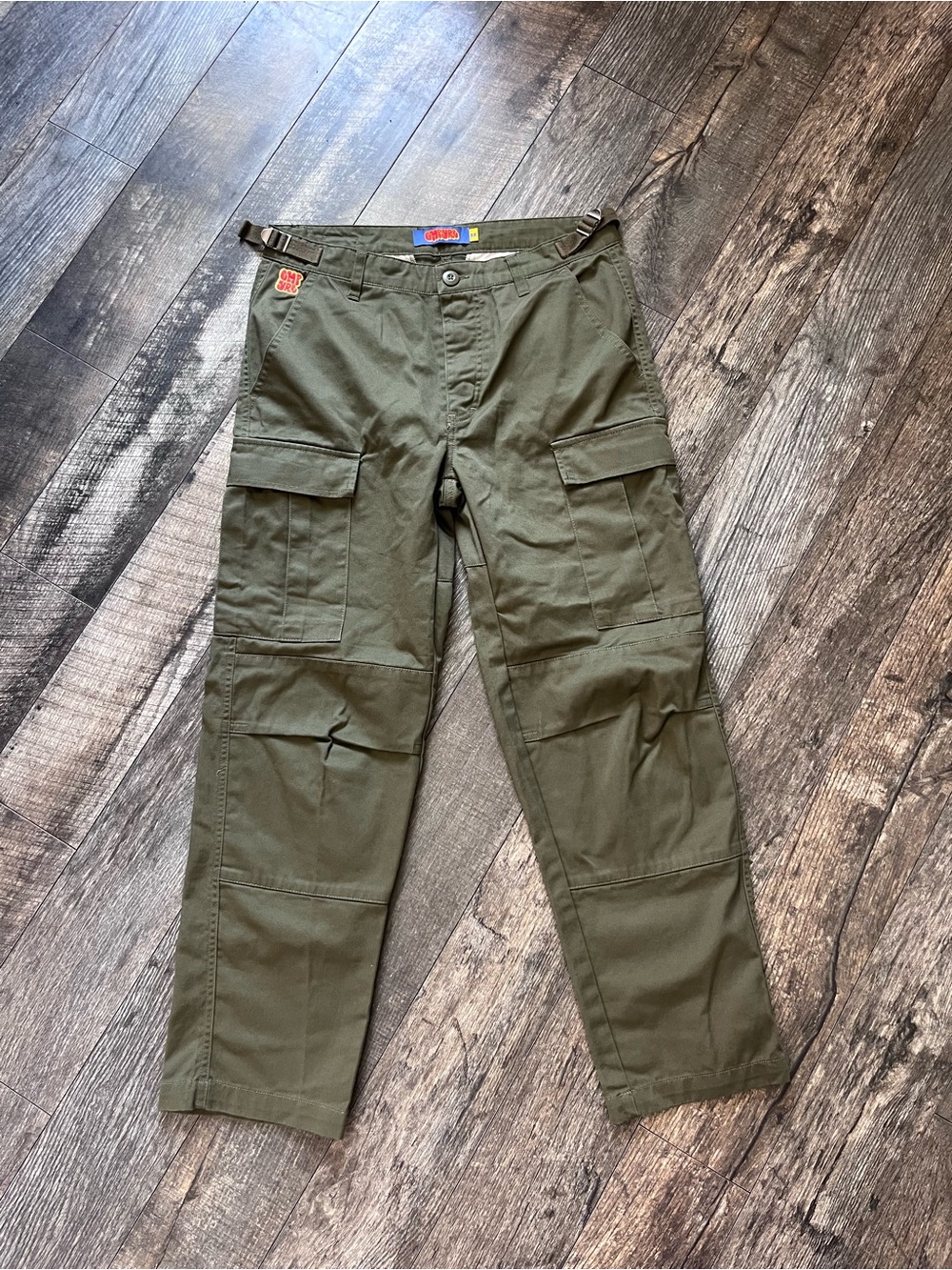 Empyre Loose Fit Sk8 Cargo Pants Olive Green Baggy Skate - Size 28